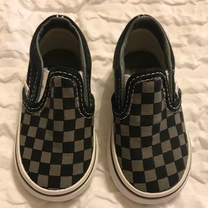 Vans - Black & Gray Checkerboard - Toddler Size 4